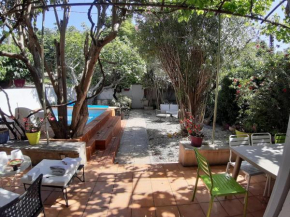Villa piscine 3 chambres-centre à pied- 9 couchages